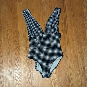 J. Crew gingham one piece swimsuit